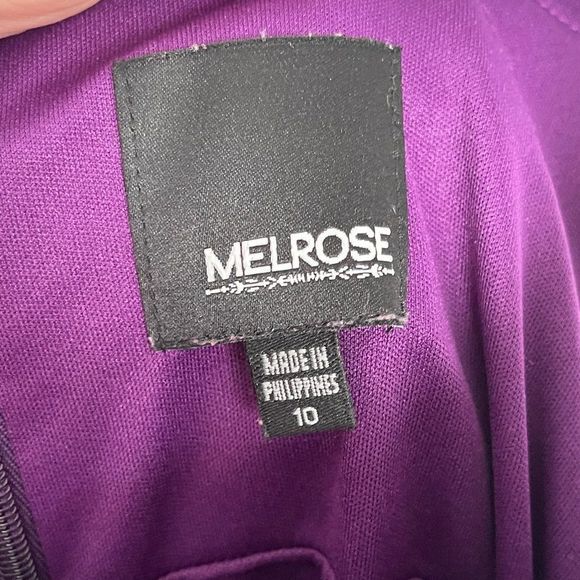 Melrose Bodycon Ruched Purple Dress Size 10 - Picture 4 of 12